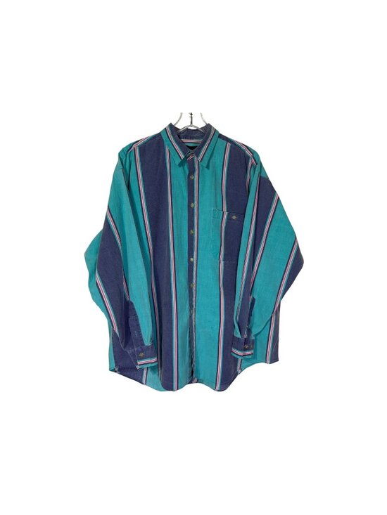 Santana Other - Vintage‎ 90s Santana Striped Long Sleeve Button-Up Shirt - Men's Size XL